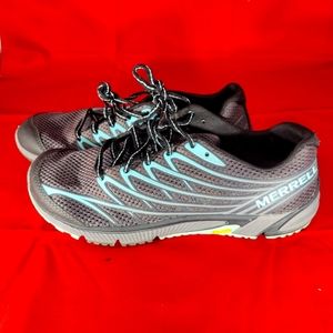 Merrell Womens Bare Access Arc 4 Shoes Minimalist Barefoot Gray Blue Size 7.5